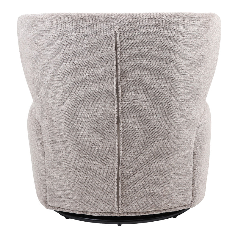 Armchair Marelia pakoworld rotating beige color fabric 73x76x76cm