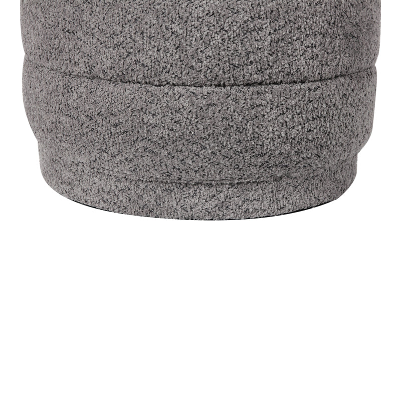 Stool-trunk Bettia pakoworld teddy fabric grey D41x38.5cm
