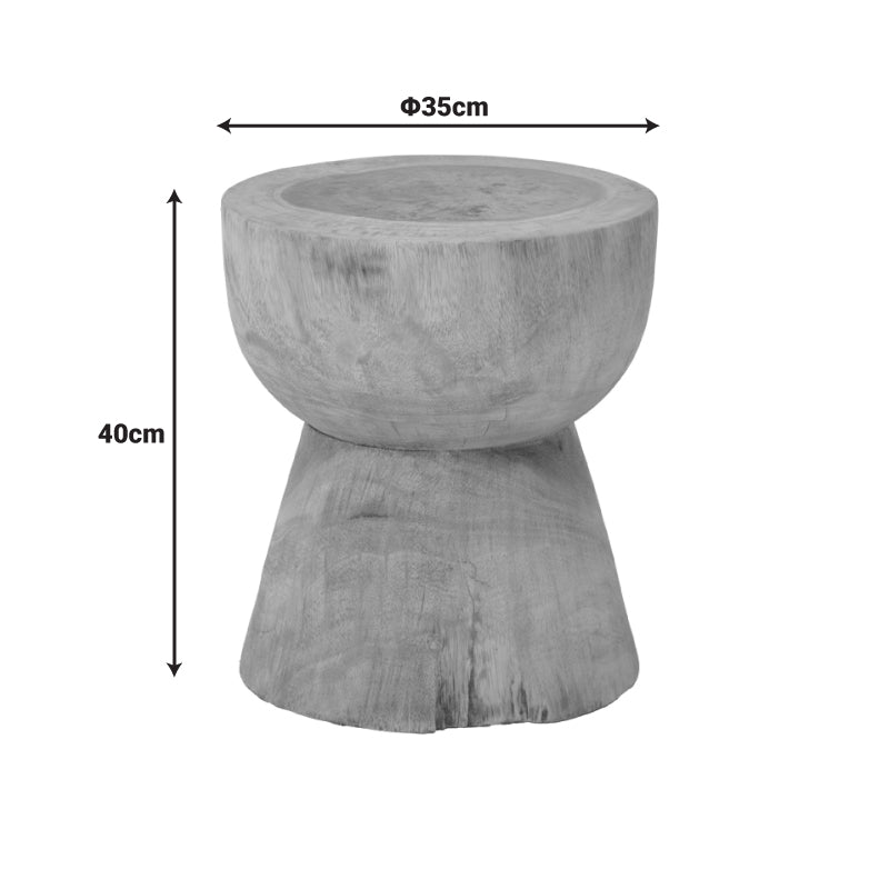 Stool Bonfik pakoworld suar wood in natural color D35x40cm