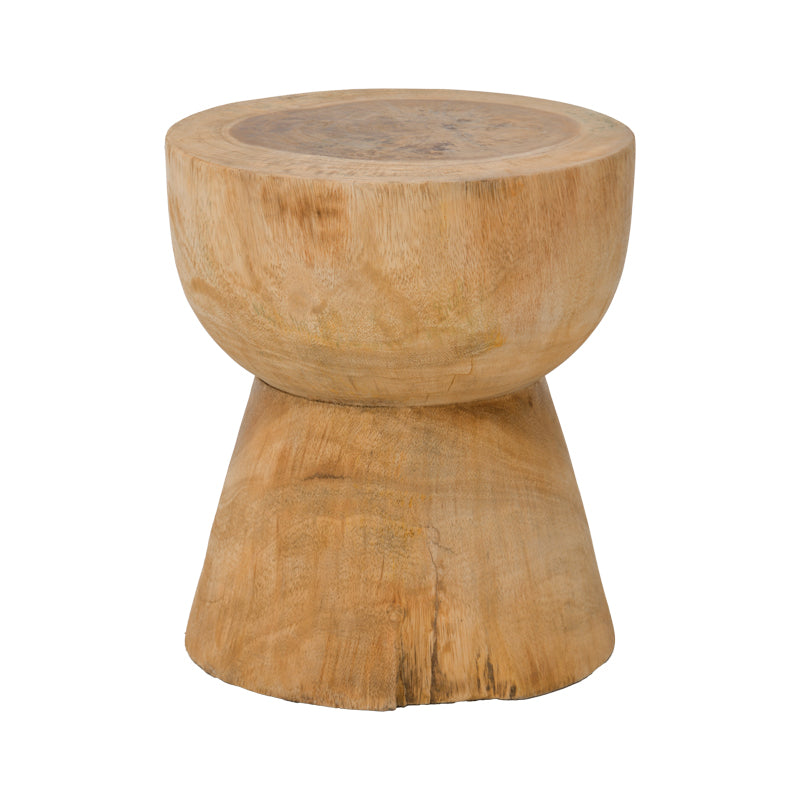 Stool Bonfik pakoworld suar wood in natural color D35x40cm