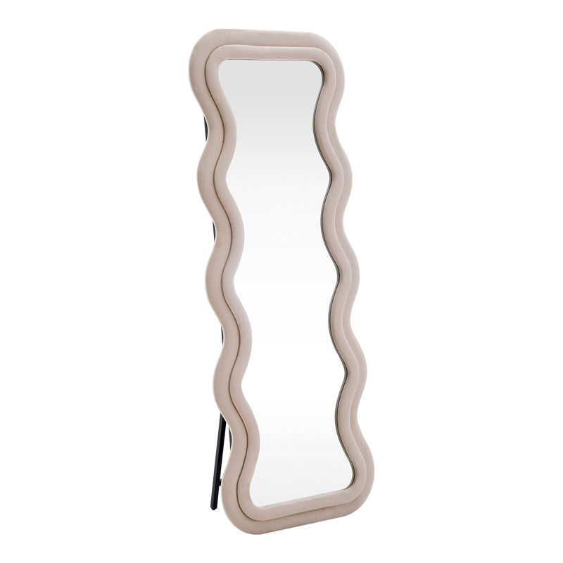 Kerly pakoworld mirror beige velvet 60x33x160cm