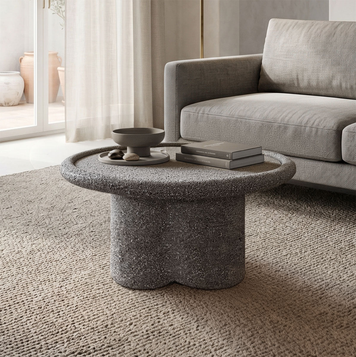 Coffee table Magnia pakoworld grey MGO D70x40cm