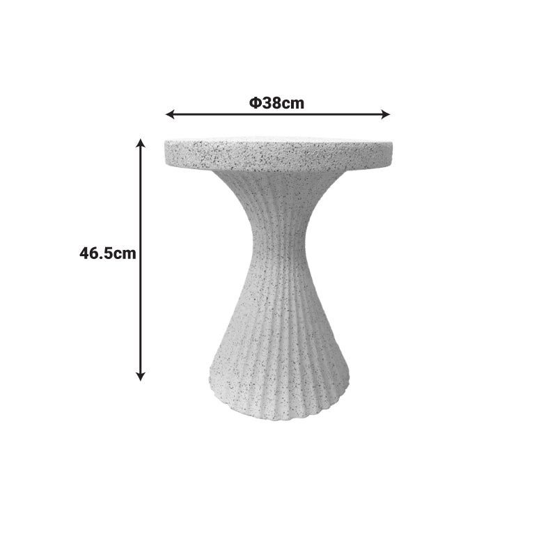 Side table Nome pakoworld white MGO D38x46.5cm