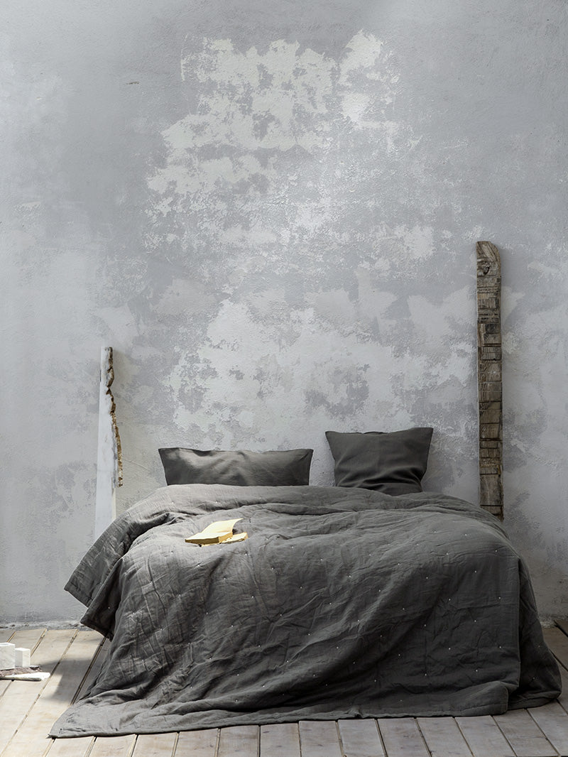 Κουβερλί Γίγας Linen - Dark Gray