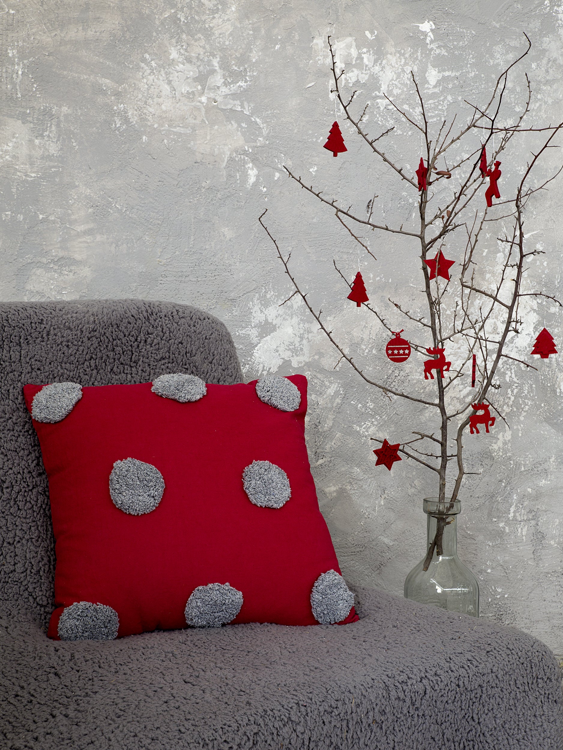 Διακοσμητικό μαξιλάρι 45x45 - Borla Red