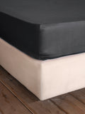 Σεντόνι Γίγας με Λάστιχο Superior Satin - Black