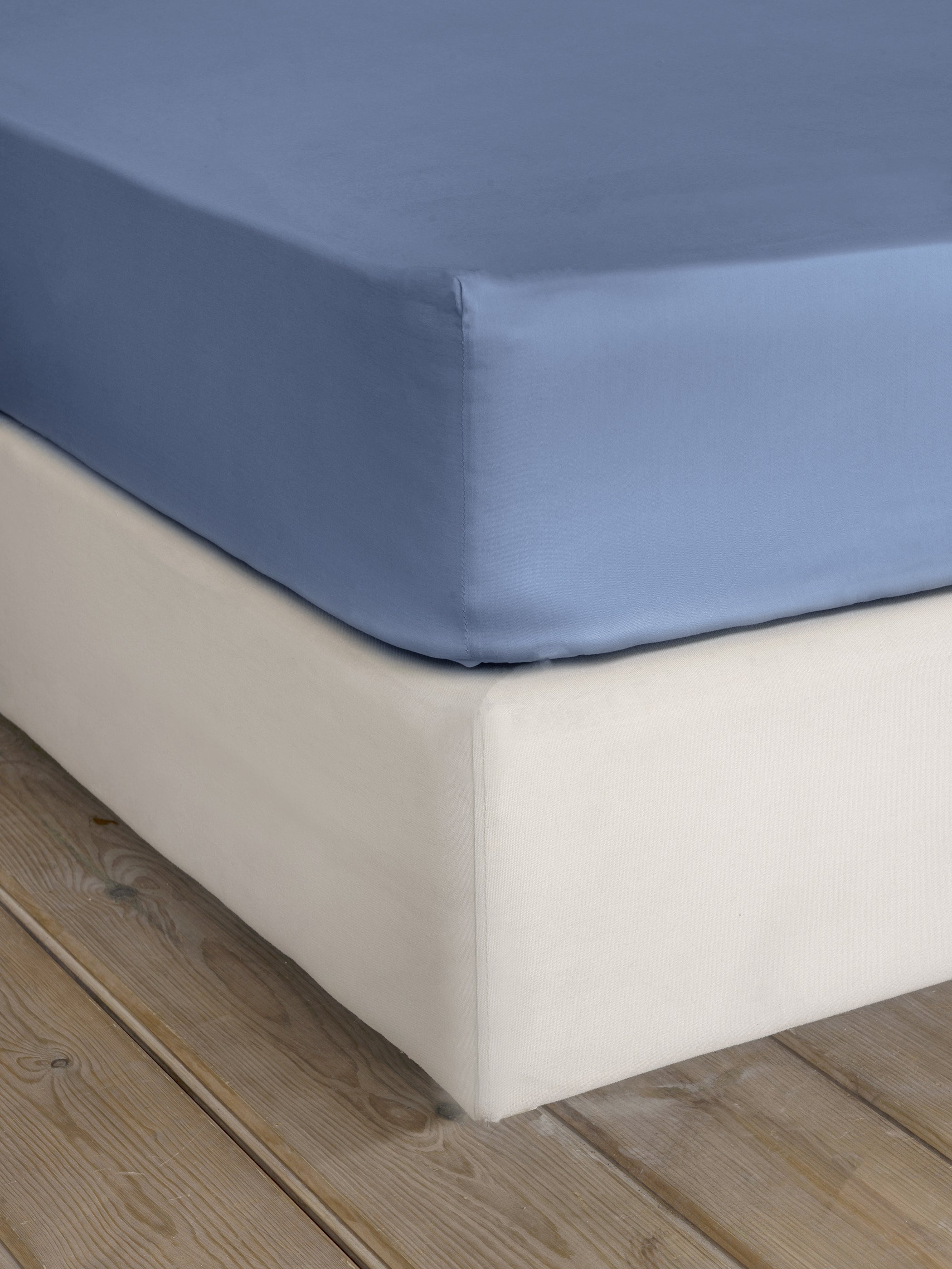 Σεντόνι Υπέρδιπλο με Λάστιχο Superior Satin - Shadow Blue