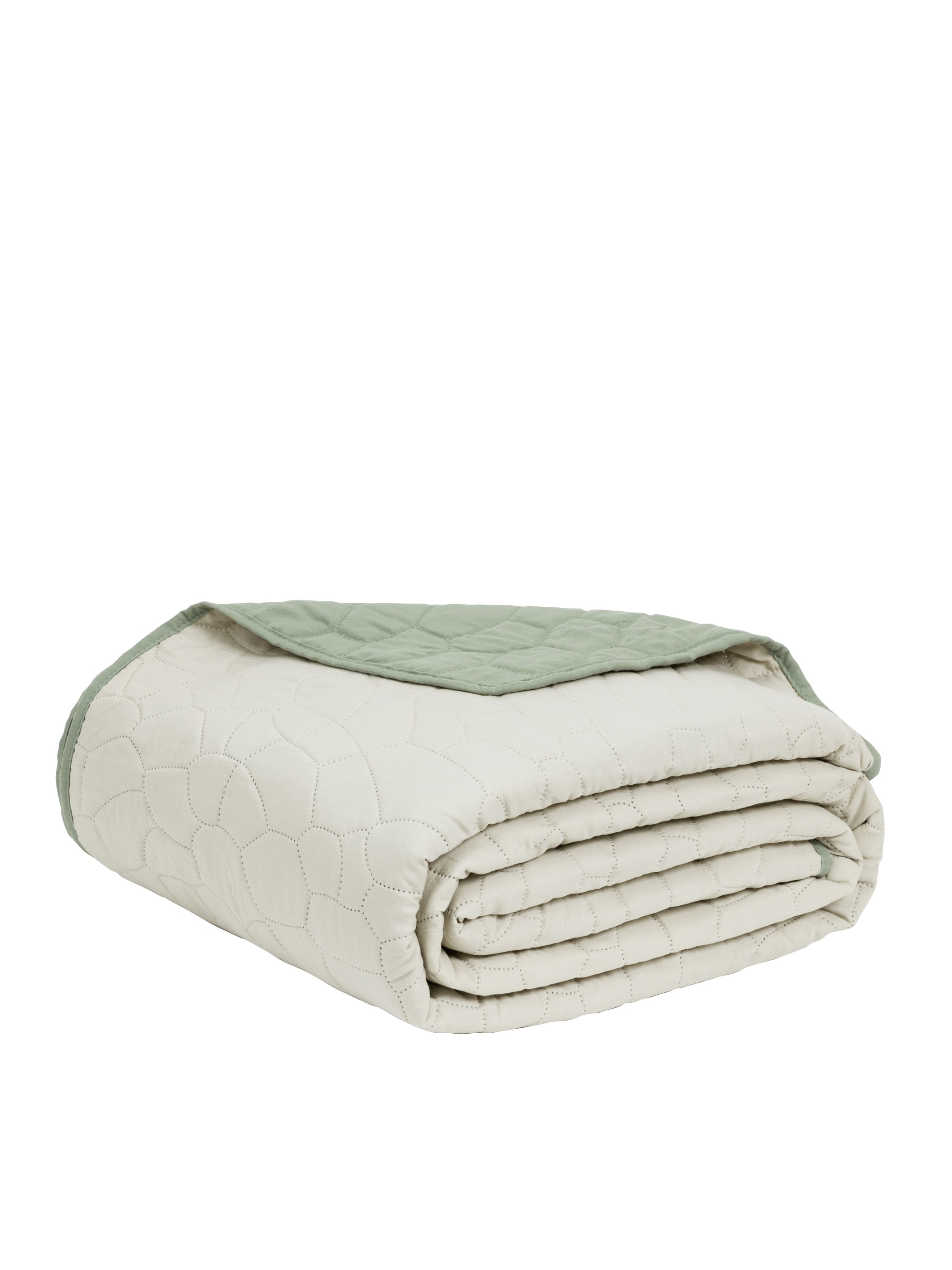 Κουβερλί Υπέρδιπλο 220x240 - Nala Wild Beige / Green