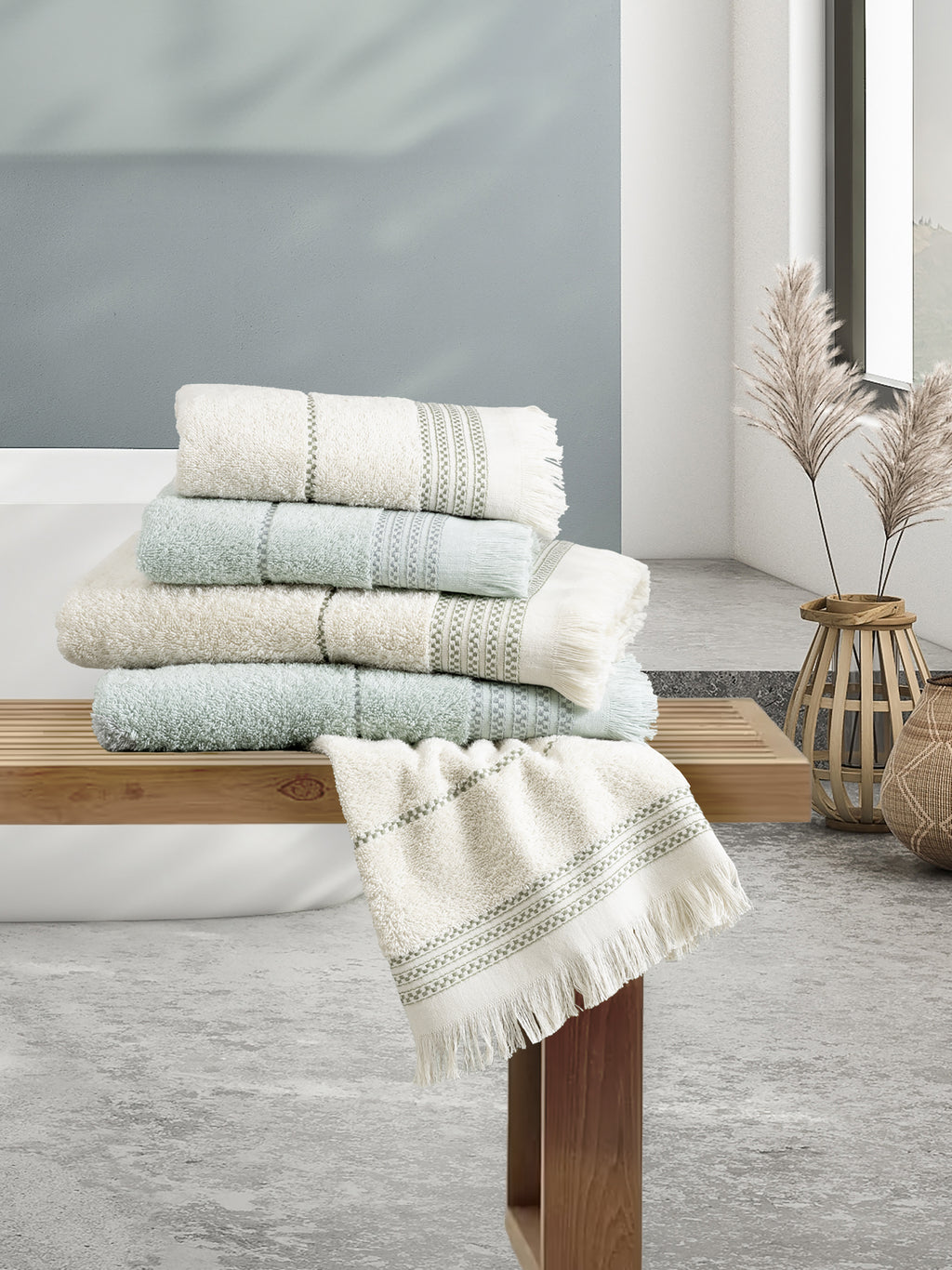 Σετ Πετσέτες (30x50 + 50x90 + 70x140) Plush - Light Beige