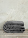 Κουβέρτα Βελουτέ Υπέρδιπλη 220x240 Coperta - Dark Gray
