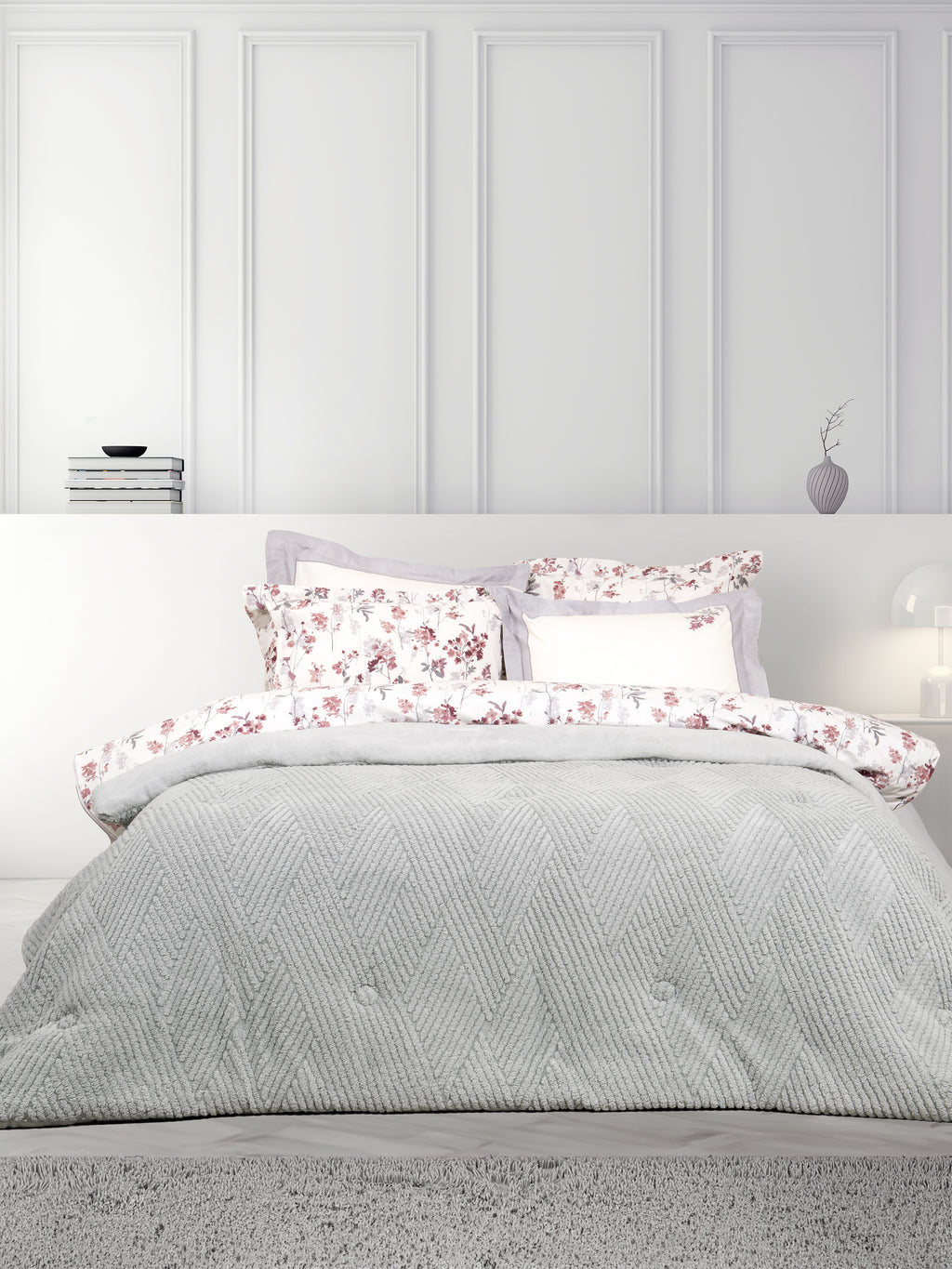 Κουβέρτα/Πάπλωμα Μονό 160x220 - Velva Light Gray
