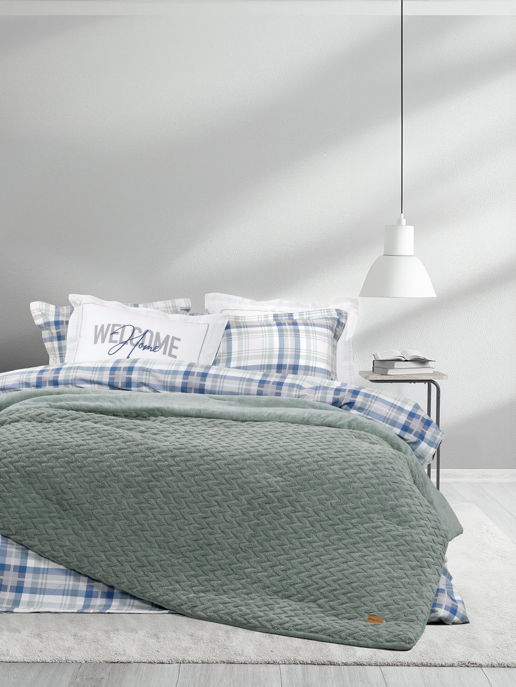 Κουβέρτα/Πάπλωμα Υπέρδιπλο 220x240 - Muffle Smoky Green
