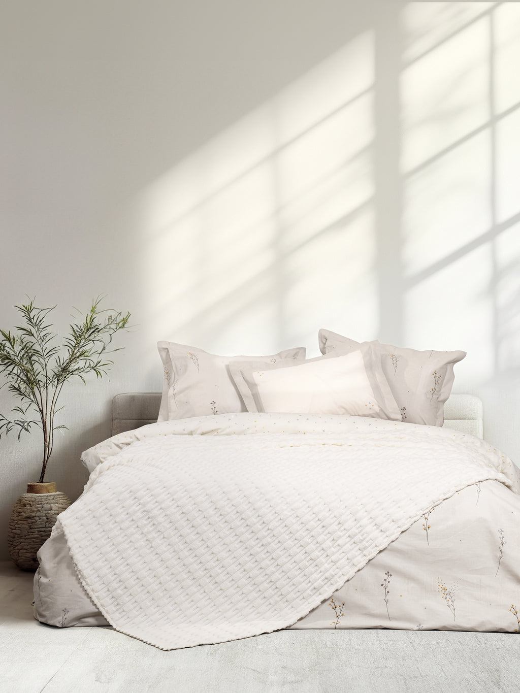 Κουβέρτα Μονή 160x220 - Savara Ivory