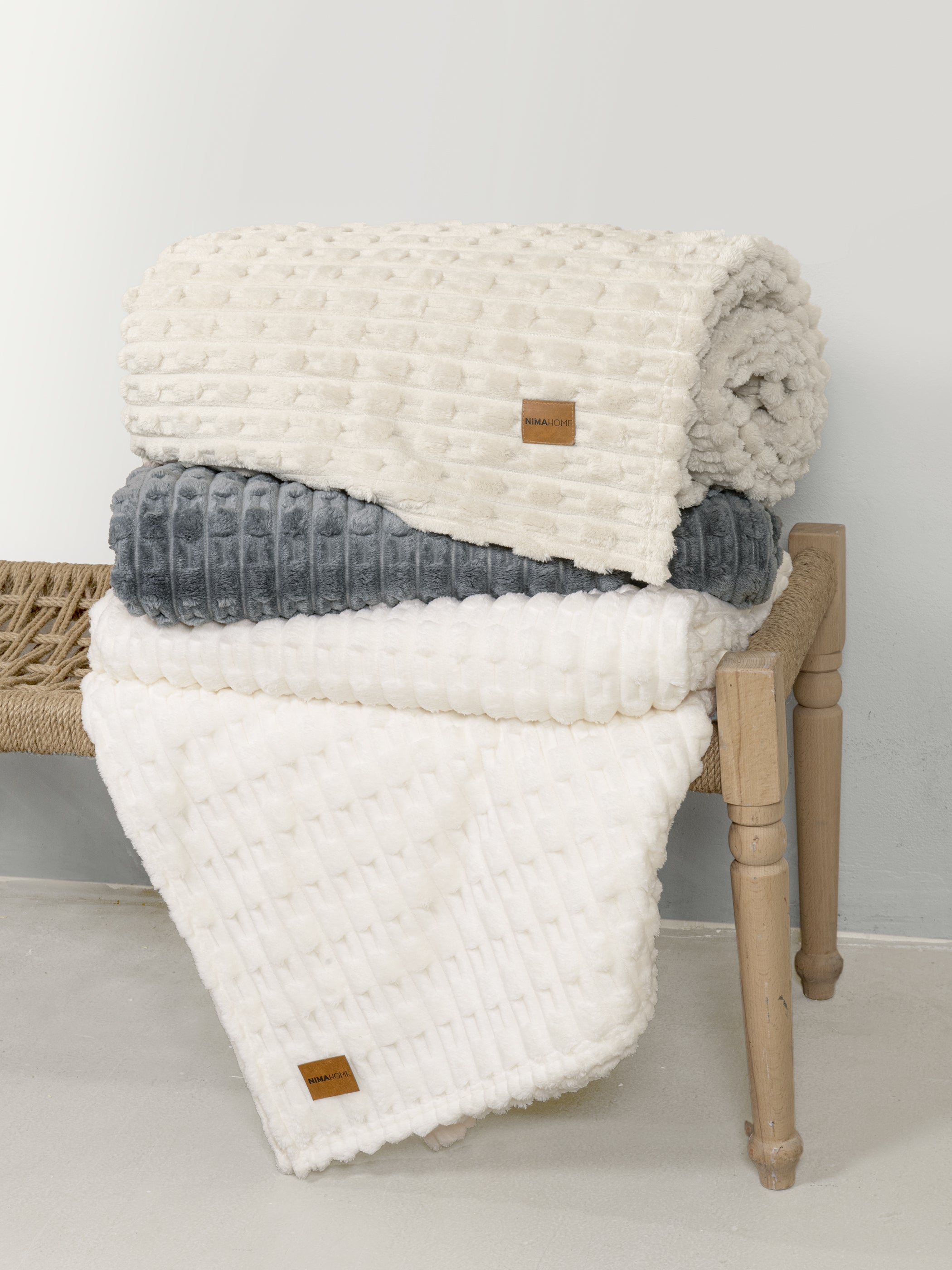 Κουβέρτα Υπέρδιπλη 220x240 - Savara Ivory