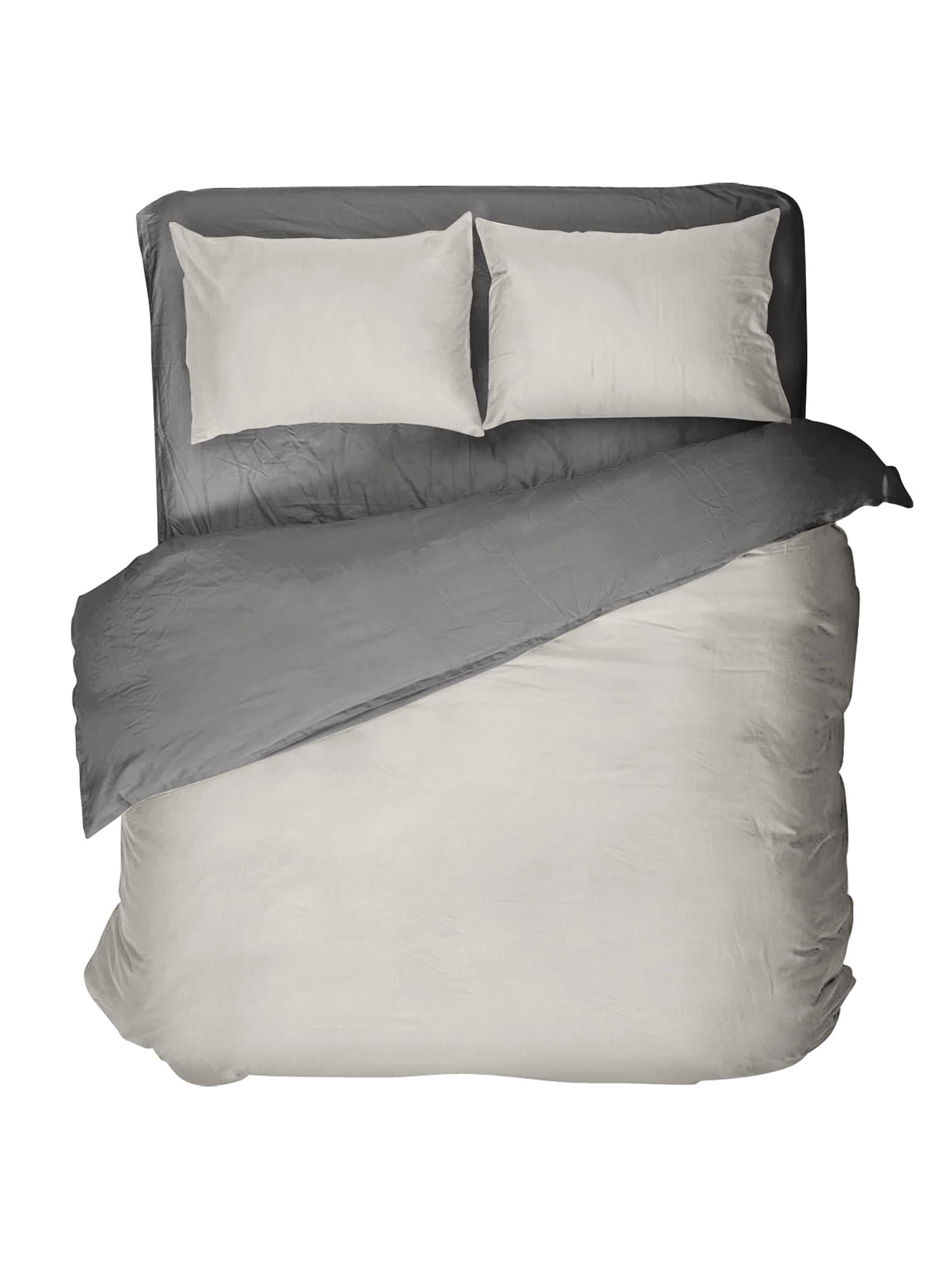 Παπλωματοθήκη Γίγας Colors - Oat Beige / Midnight Gray