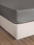 Σεντόνι Μονό με Λάστιχο Superior Satin - Shadow Gray