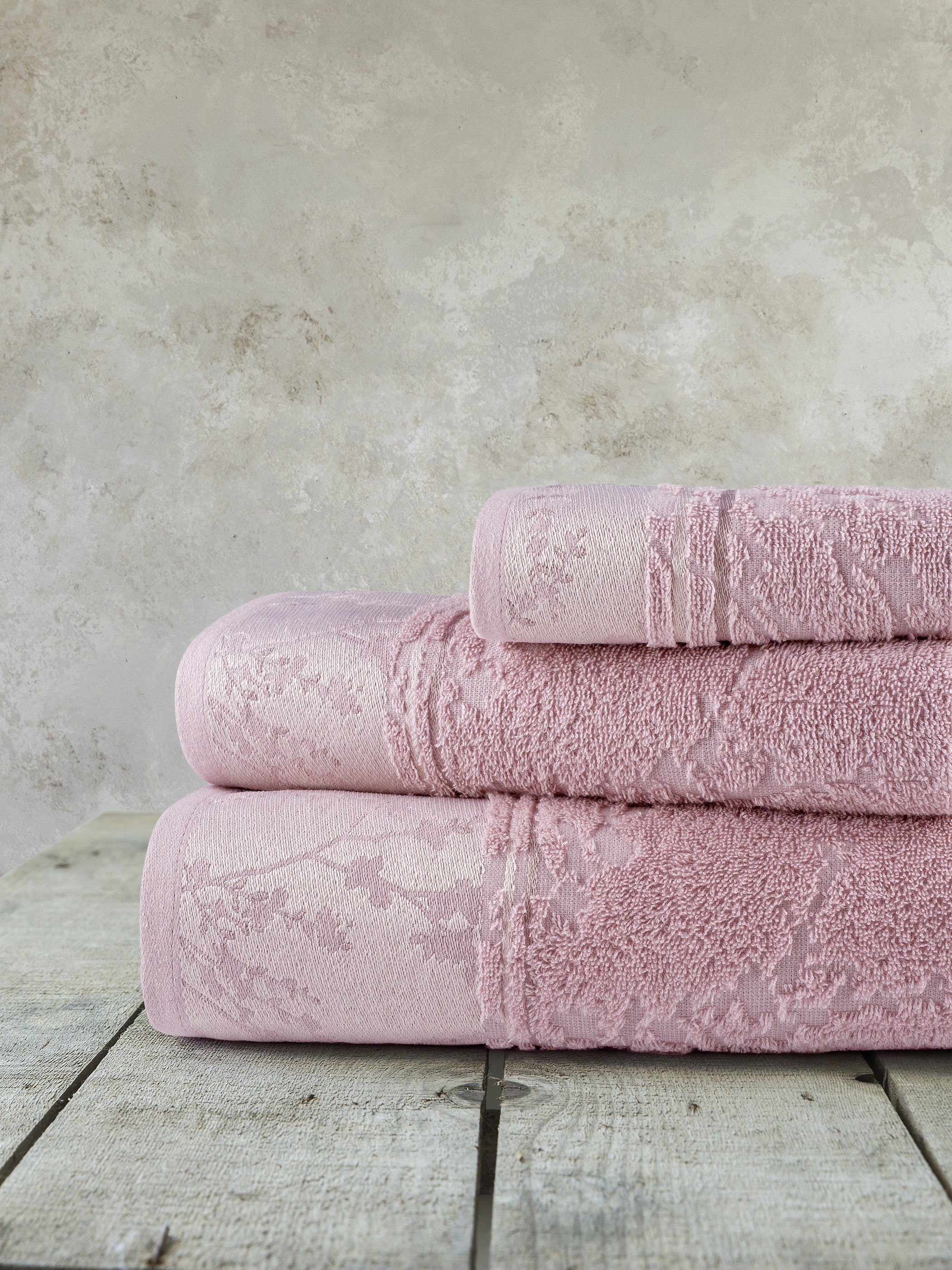 Σετ Πετσέτες (30x50 + 50x90 + 70x140) - Inverno Pink