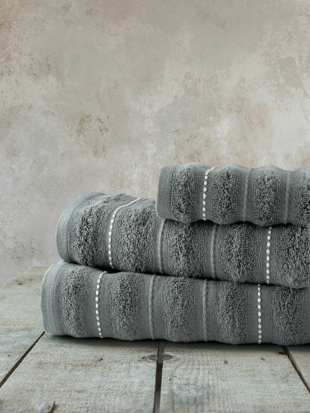 Σετ Πετσέτες (30x50 + 50x90 + 70x140) - Aura Dark Gray