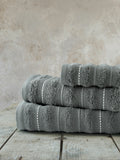 Σετ Πετσέτες (30x50 + 50x90 + 70x140) - Aura Dark Gray