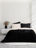 Κουβέρτα Υπέρδιπλη 220x240 - Mossy Black