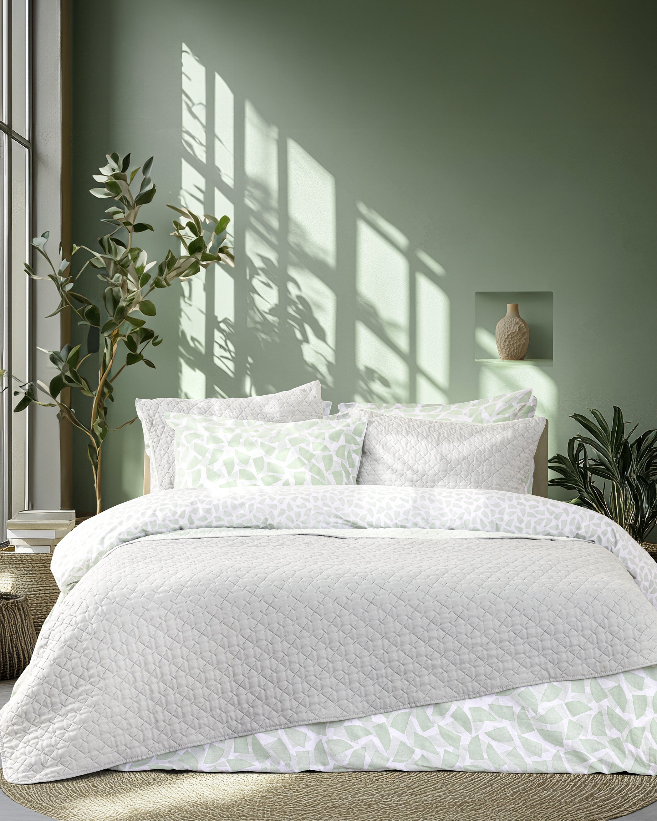Κουβερλί Υπέρδιπλο 220x240 - Arden Gray / Mint