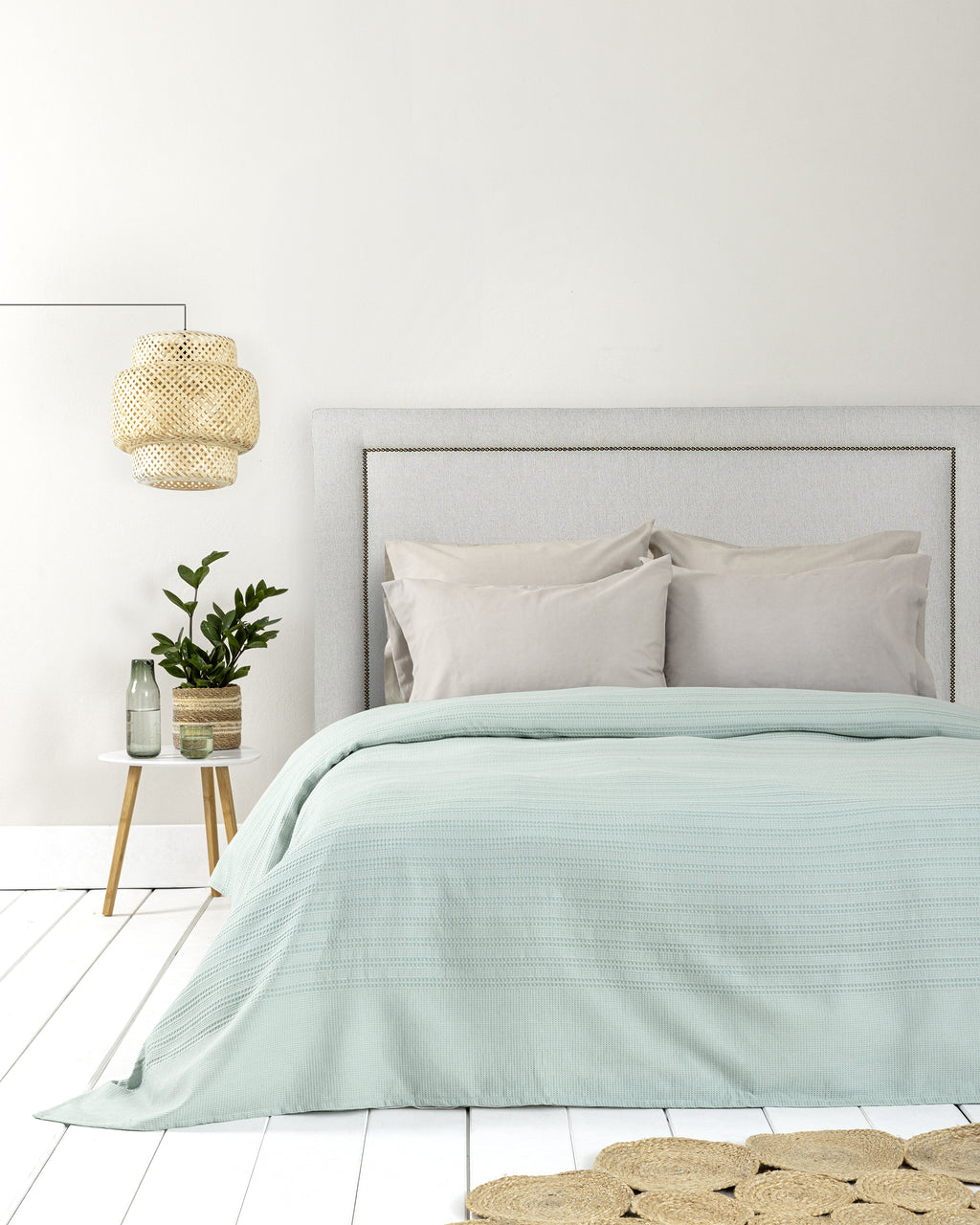 Κουβέρτα Γίγας 240x260 - Dune Minty Blue