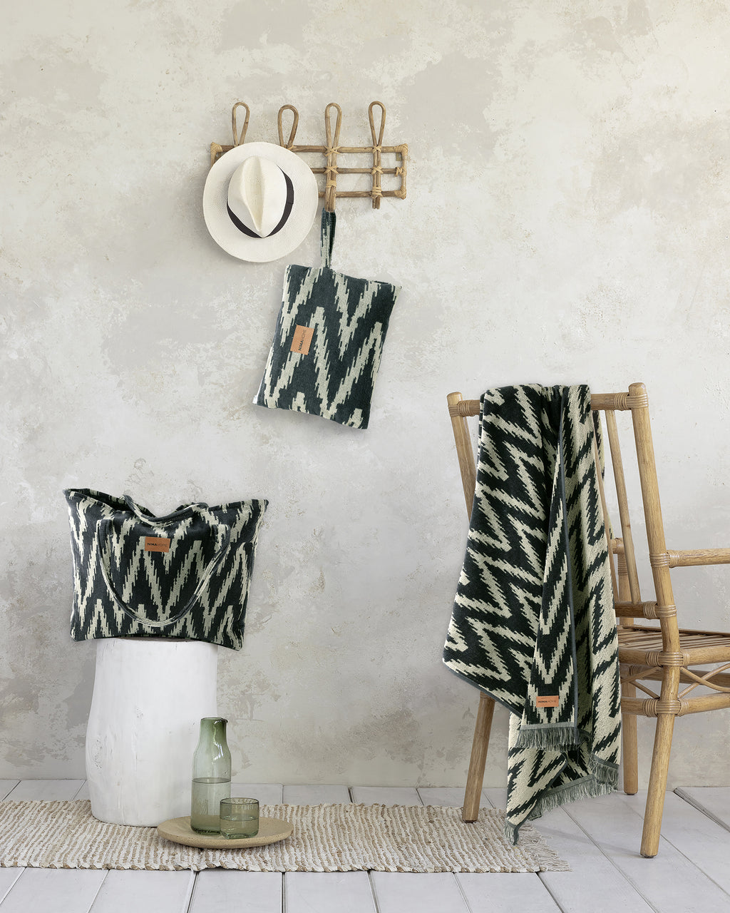Πετσέτα Θαλάσσης 90x160 - Chevron Jacquard