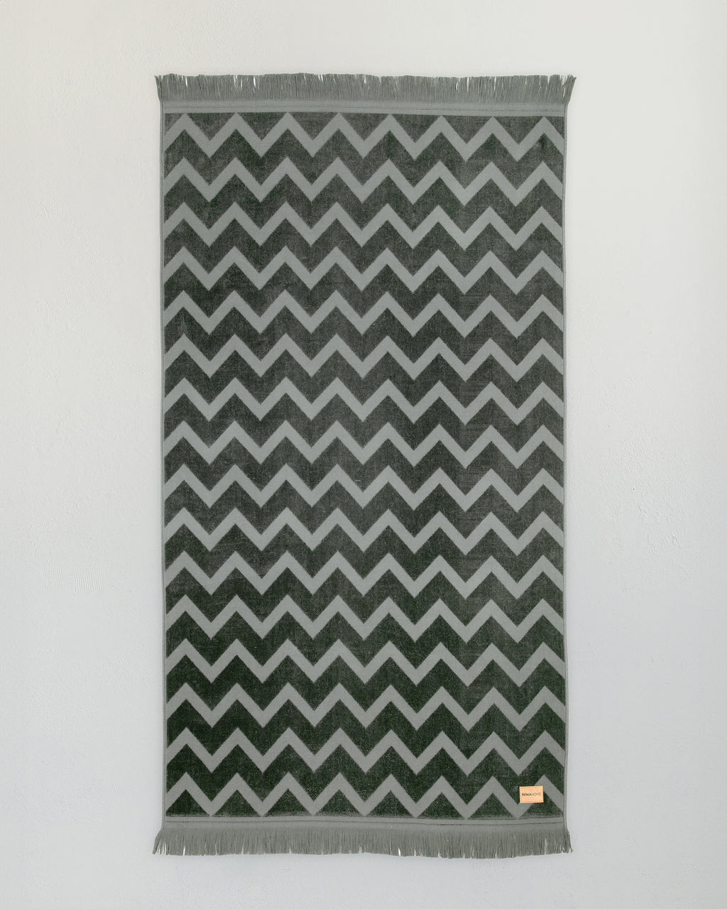 Πετσέτα Θαλάσσης 90x160 - Vida Dark Gray Jacquard