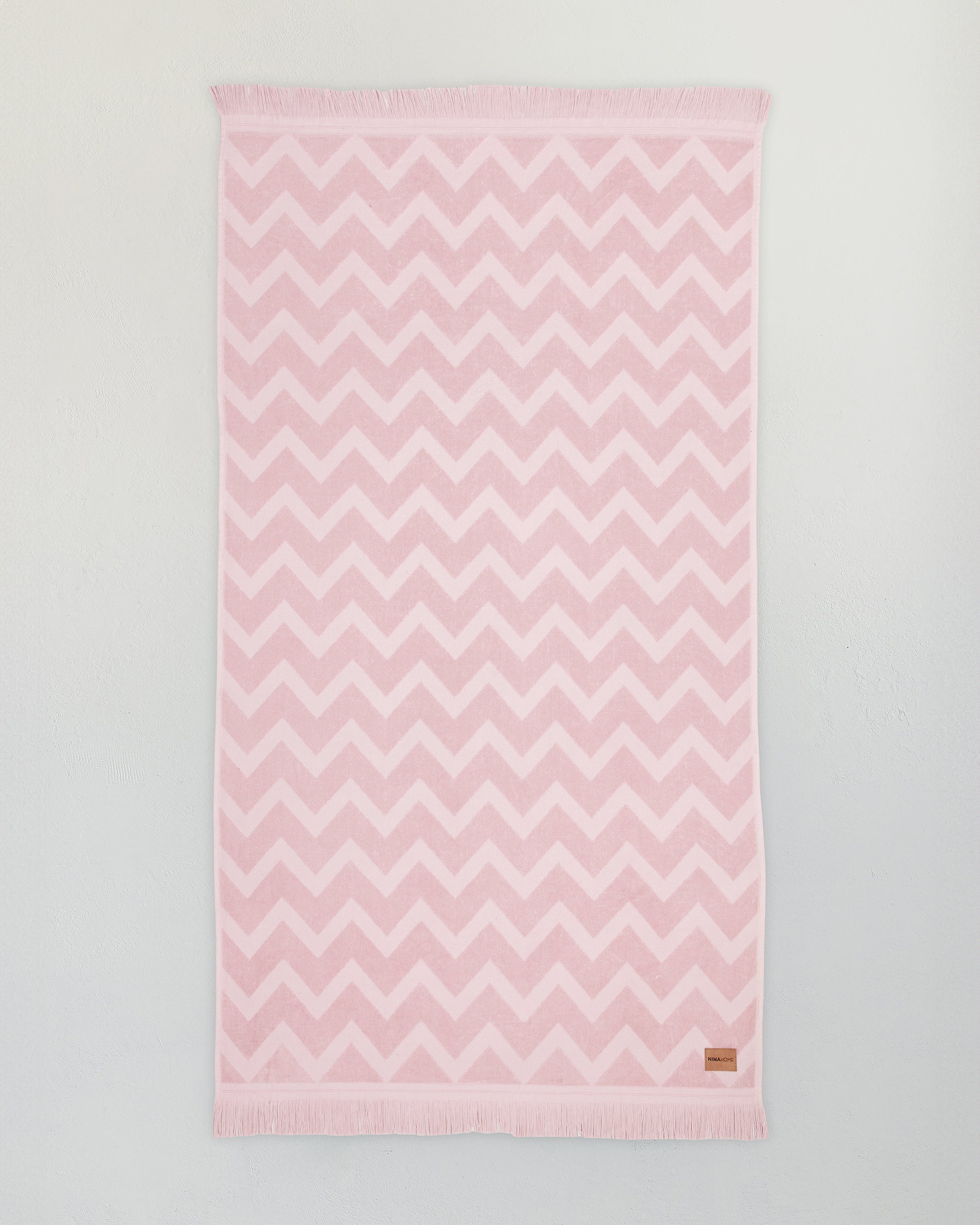 Πετσέτα Θαλάσσης 90x160 - Vida Pink Jacquard