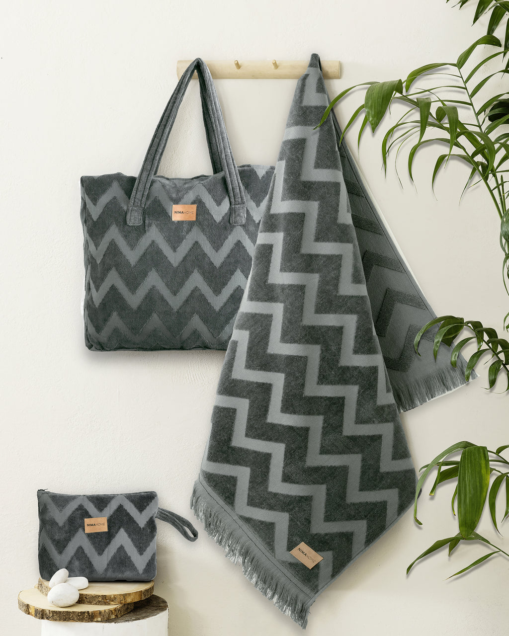 Τσάντα Θαλάσσης 46x60 - Vida Dark Gray