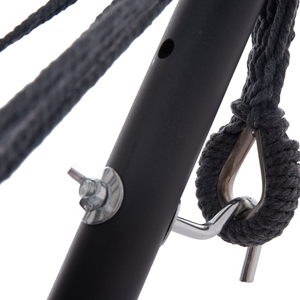 ΑΙΩΡΑ CRAVE HM6304.01 ΑΝΘΡΑΚΙ ΜΕΤΑΛΛΙΚΟΣ ΣΚΕΛΕΤΟΣ-ΣΚΟΥΡΟ ΓΚΡΙ ΥΦΑΣΜΑ 265x93x105Υεκ
