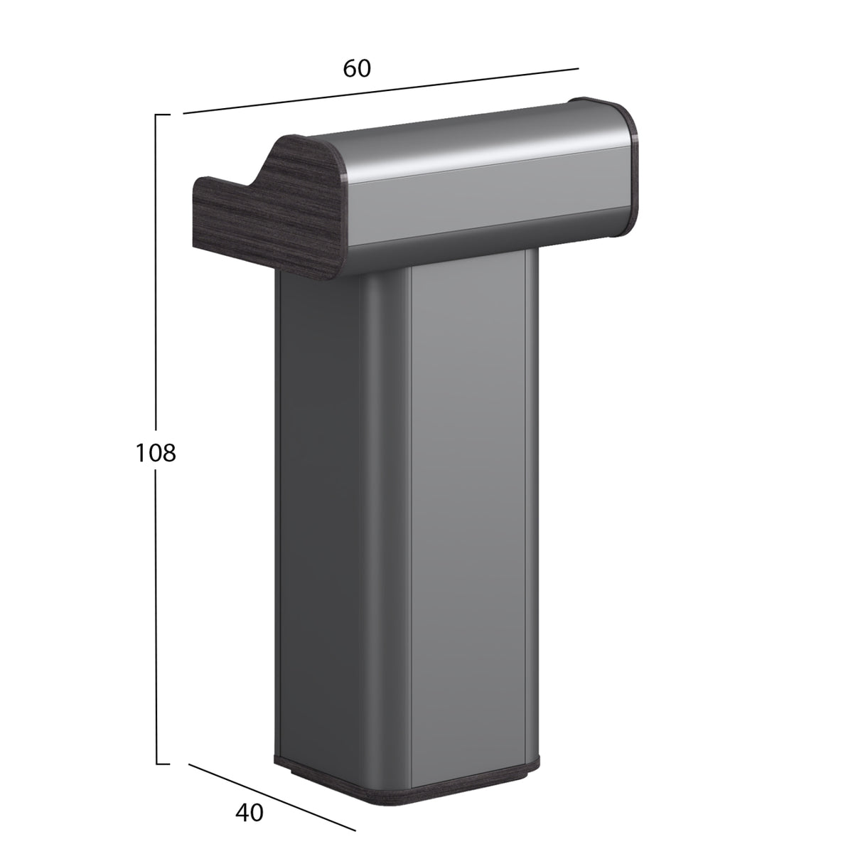 ΑΝΑΛΟΓΙΟ ΟΜΙΛΗΤΗ SPEEKER HM2151 ΜΕΛΑΜΙΝΗ ΣΕ ΓΚΡΙ 60x40x108Υεκ