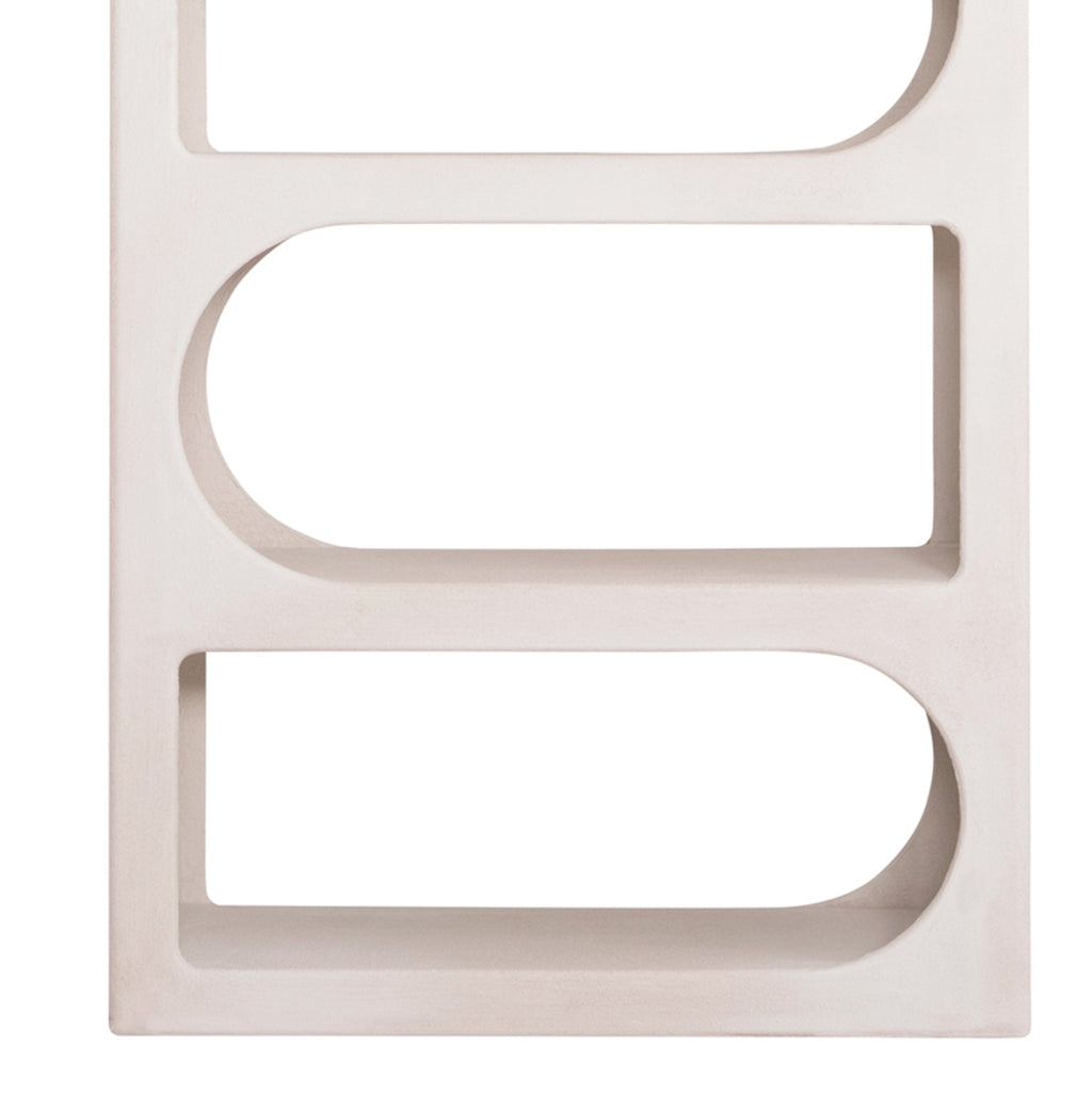 ΒΙΒΛΙΟΘΗΚΗ ΣΕΙΡΑ SANTORINI HM18062 MDF ΣΕ ΥΠΟΛΕΥΚΟ ΧΡΩΜΑ 80x38x180Yεκ.