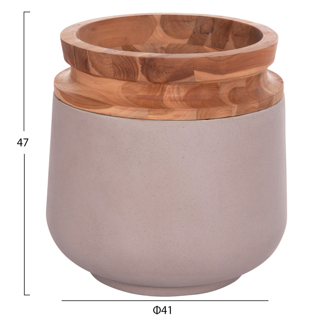 ΔΙΑΚΟΣΜΗΤΙΚΑ ΒΑΖΑ ΔΑΠΕΔΟΥ 2ΤΜΧ LINTER HM21140.04 FIBER CEMENT TAUPE-ΞΥΛΟ ΤΕΑΚ 47Υ & 60Υεκ