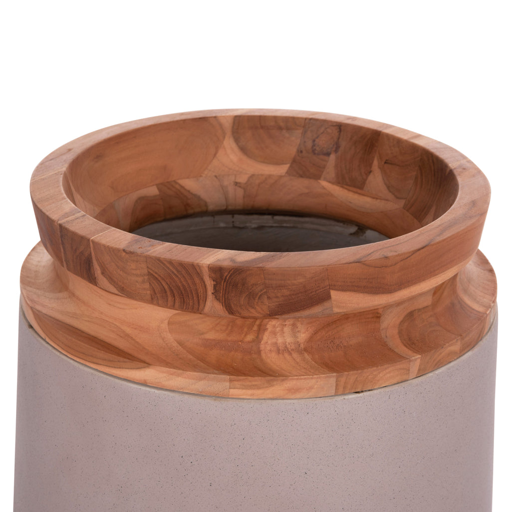 ΔΙΑΚΟΣΜΗΤΙΚΑ ΒΑΖΑ ΔΑΠΕΔΟΥ 2ΤΜΧ LINTER HM21140.04 FIBER CEMENT TAUPE-ΞΥΛΟ ΤΕΑΚ 47Υ & 60Υεκ
