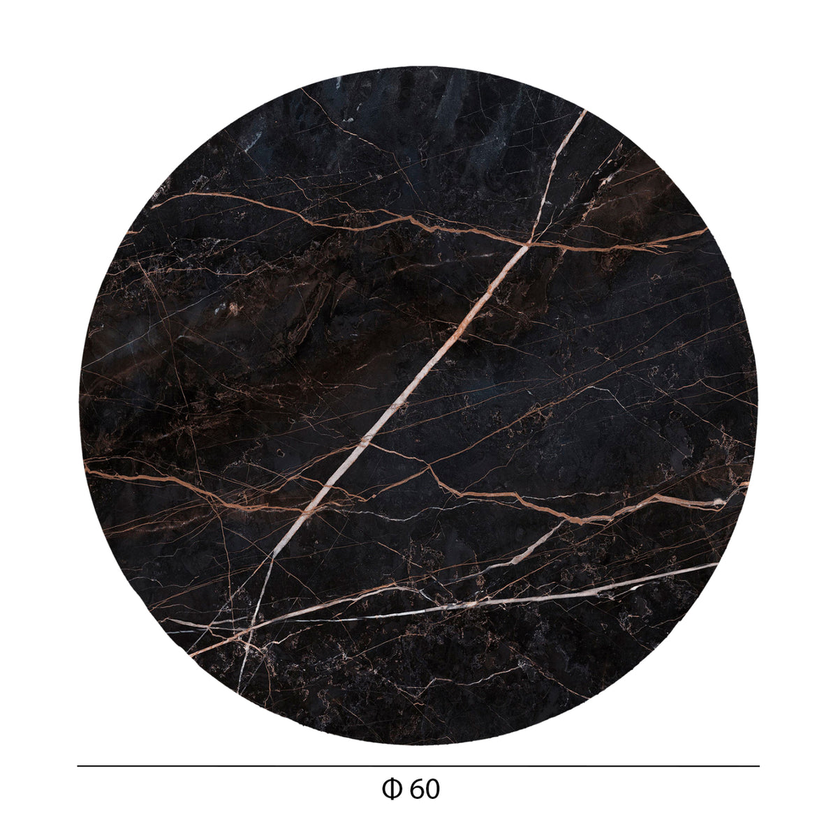 ΕΠΙΦΑΝΕΙΑ ΤΡΑΠΕΖΙΟΥ HPL ΣΤΡΟΓΓΥΛΗ HM5841.34 BLACK MARBLE Φ60εκ.