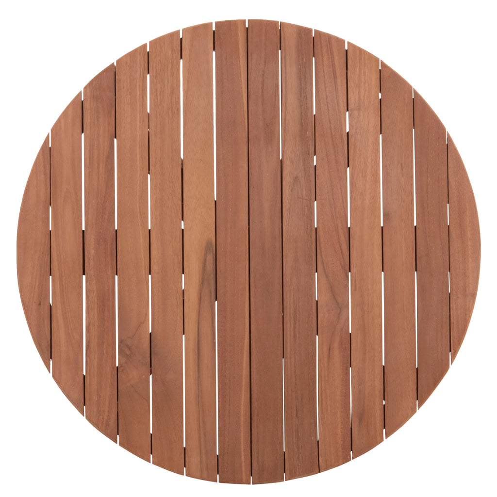 ΕΠΙΦΑΝΕΙΑ ΤΡΑΠΕΖΙΟΥ ΣΤΡΟΓΓΥΛΗ HM18133 ΞΥΛΟ TEAK--ΦΥΣΙΚΟ Φ70x4(πάχος)εκ.