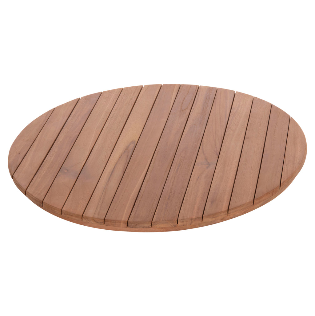 ΕΠΙΦΑΝΕΙΑ ΤΡΑΠΕΖΙΟΥ ΣΤΡΟΓΓΥΛΗ HM18133 ΞΥΛΟ TEAK--ΦΥΣΙΚΟ Φ70x4(πάχος)εκ.