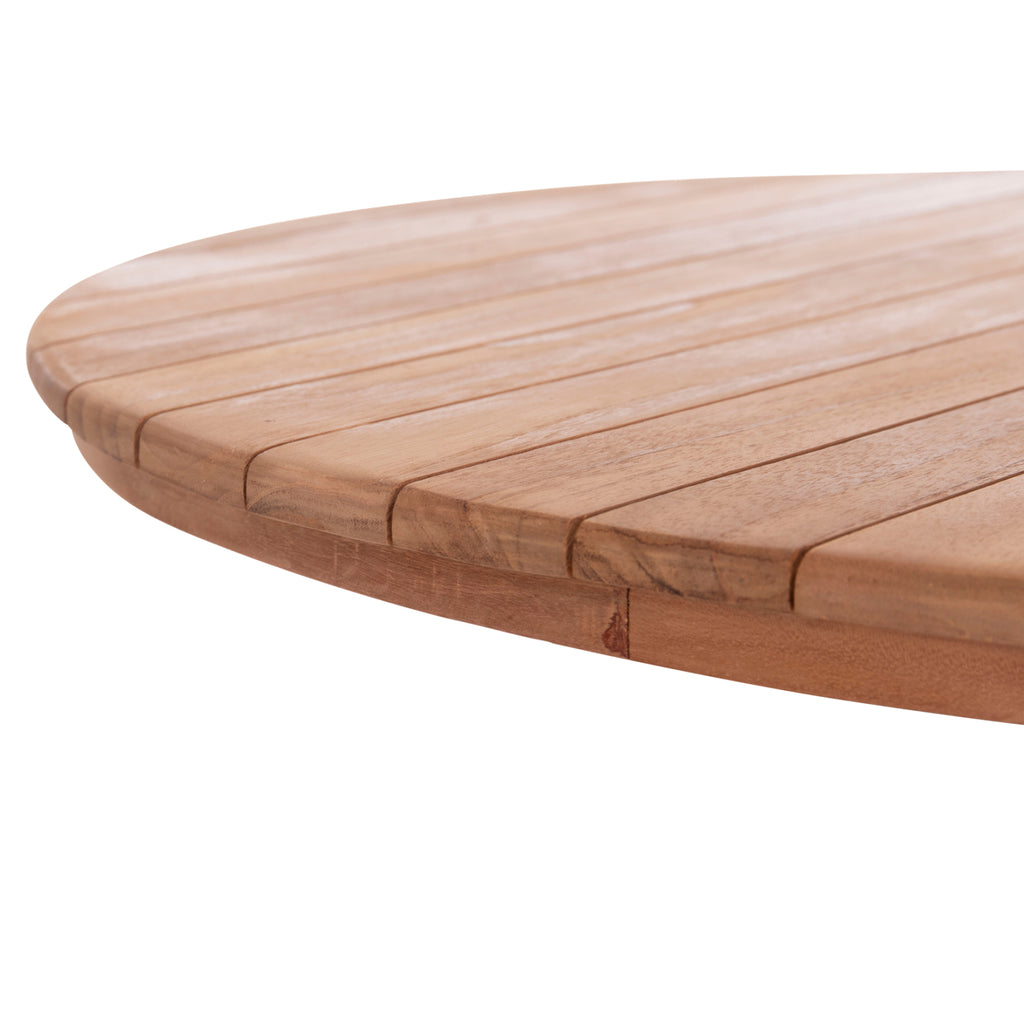 ΕΠΙΦΑΝΕΙΑ ΤΡΑΠΕΖΙΟΥ ΣΤΡΟΓΓΥΛΗ HM18134 ΞΥΛΟ TEAK--ΦΥΣΙΚΟ Φ80x4(πάχος)εκ.