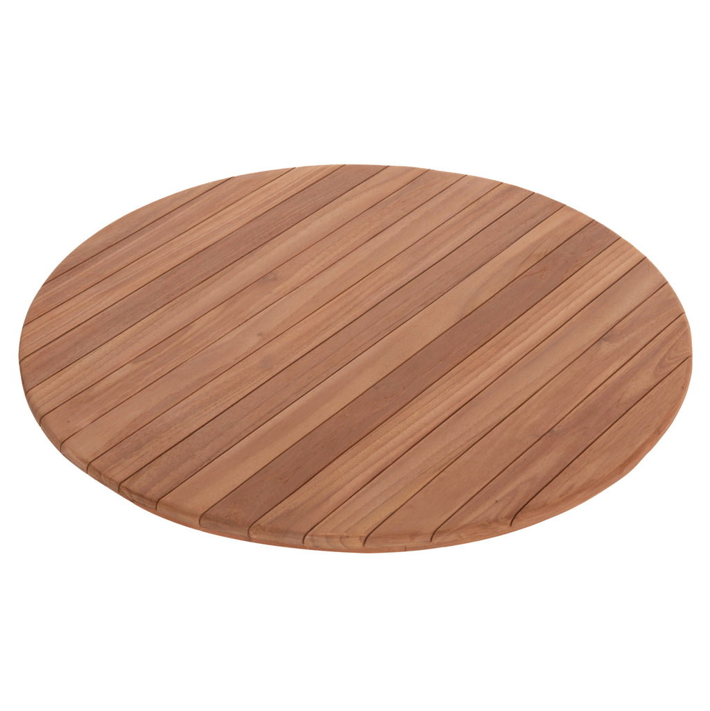 ΕΠΙΦΑΝΕΙΑ ΤΡΑΠΕΖΙΟΥ ΣΤΡΟΓΓΥΛΗ HM18134 ΞΥΛΟ TEAK--ΦΥΣΙΚΟ Φ80x4(πάχος)εκ.