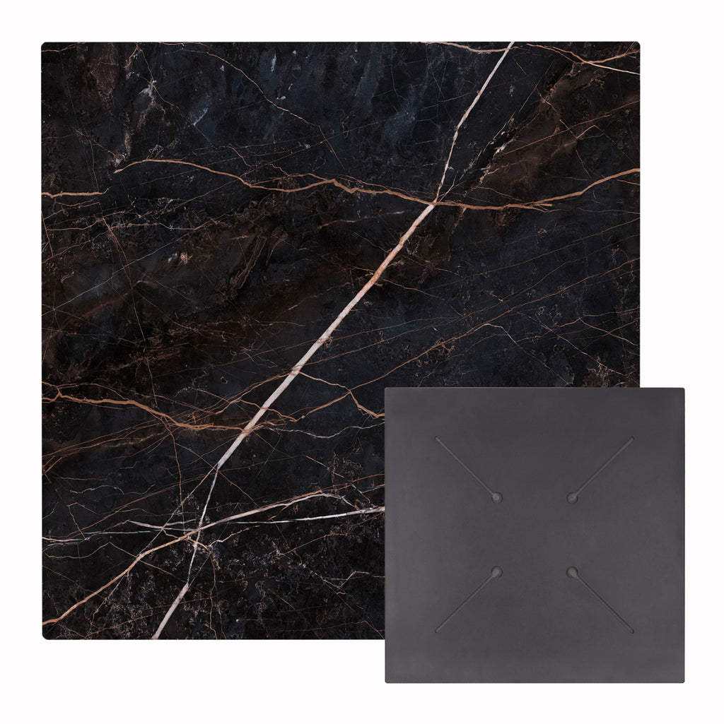 ΕΠΙΦΑΝΕΙΑ ΤΡΑΠΕΖΙΟΥ ΤΕΤΡΑΓΩΝΗ HPL HM5839.34 BLACK MARBLE 80x80εκ