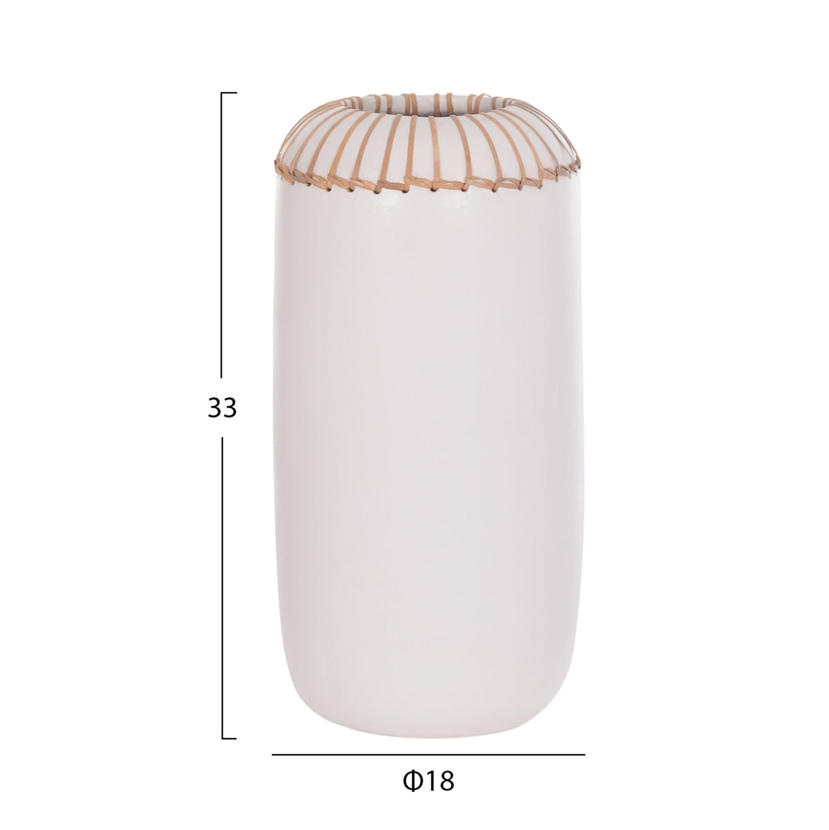 ΕΠΙΤΡΑΠΕΖΙΟ ΔΙΑΚΟΣΜΗΤΙΚΟ ΒΑΖΟ LENNOX HM4675.02S TΕΡΑΚΟΤΑ ΣΕ ΛΕΥΚΟ--Φ18x33Υεκ.