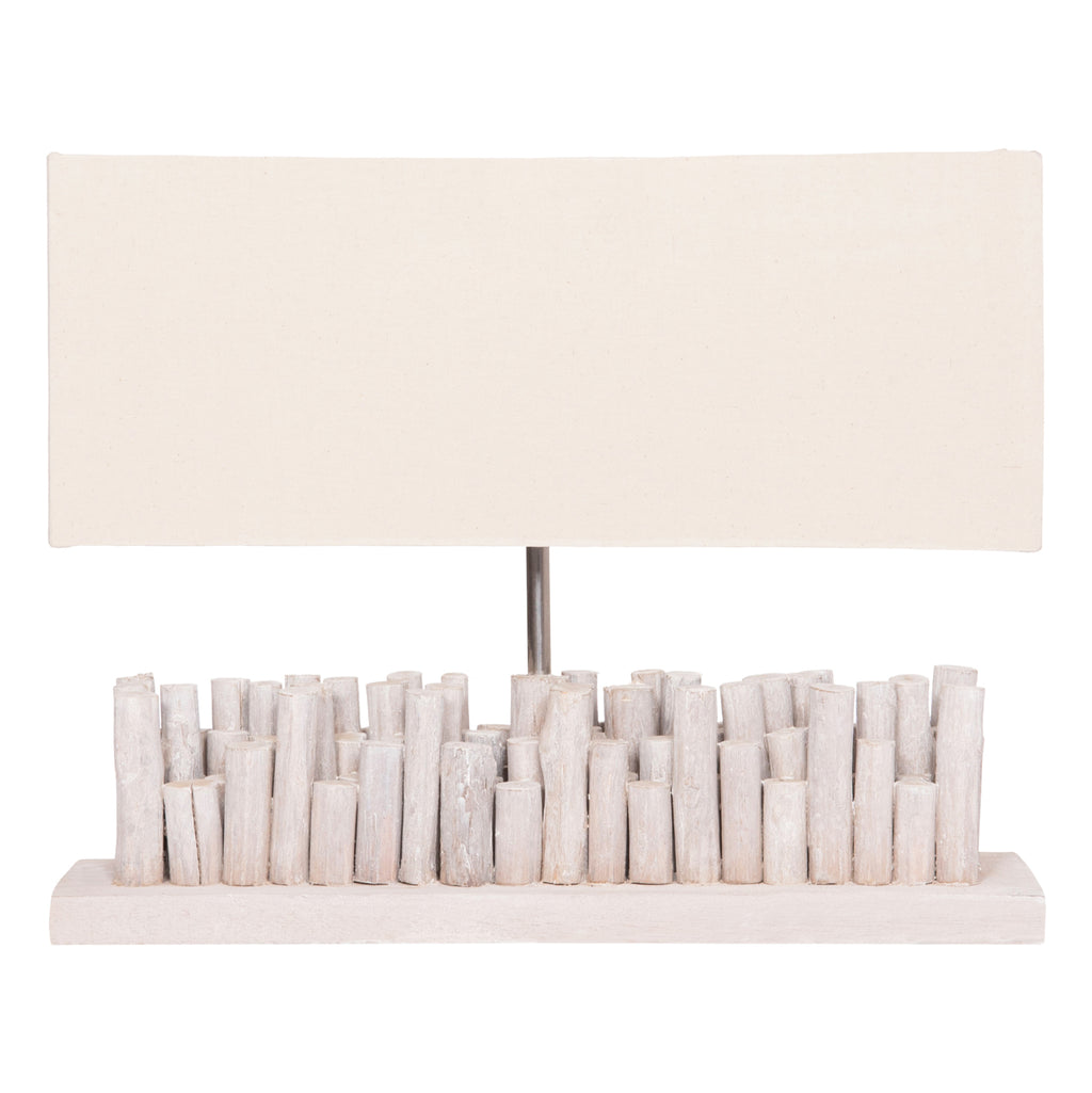 ΕΠΙΤΡΑΠΕΖΙΟ ΦΩΤΙΣΤΙΚΟ TWIGGY HM4426 DRIFTWOOD & ΚΑΠΕΛΟ ΣΕ ΛΕΥΚΟ 50,5x16,5x40Υεκ.