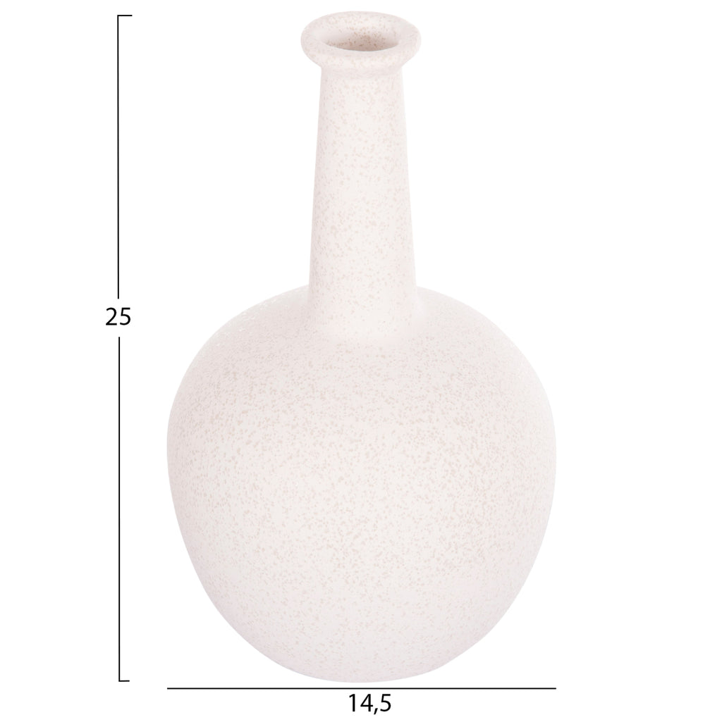ΕΠΙΤΡΑΠΕΖΙΟ ΚΕΡΑΜΙΚΟ ΔΙΑΚΟΣΜΗΤΙΚΟ ELENDIL HM4593.01 ΥΠΟΛΕΥΚΟ ΚΡΥΣΤΑΛΛΙΚΟ Φ15x25Υεκ
