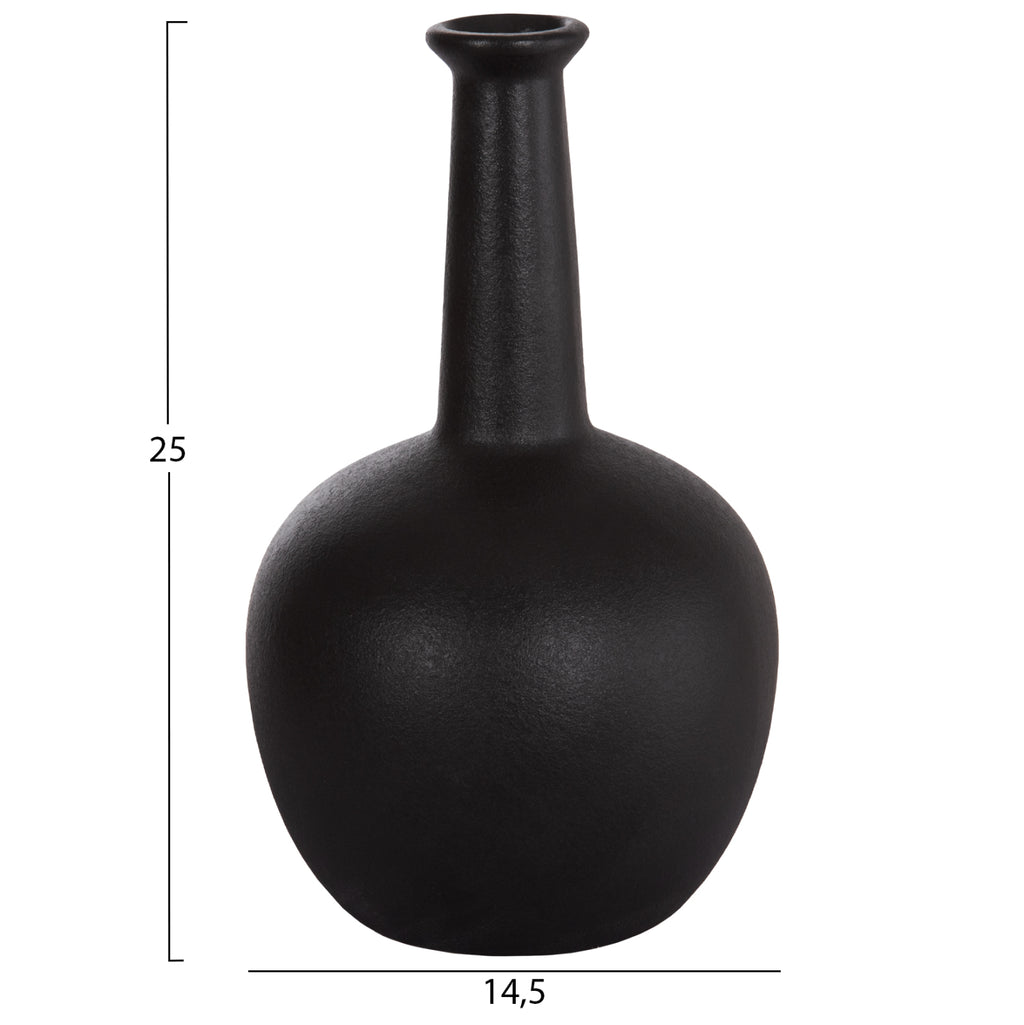 ΕΠΙΤΡΑΠΕΖΙΟ ΚΕΡΑΜΙΚΟ ΔΙΑΚΟΣΜΗΤΙΚΟ ELENDIL HM4593.02 ΜΑΥΡΟ ΜΑΤ 14,5x25Υεκ