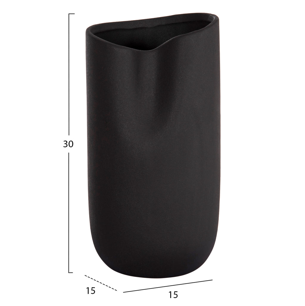ΕΠΙΤΡΑΠΕΖΙΟ ΚΕΡΑΜΙΚΟ ΔΙΑΚΟΣΜΗΤΙΚΟ GLAΖΕ HM4607.02 ΜΑΥΡΟ ΜΑΤ 15x15x30Υεκ