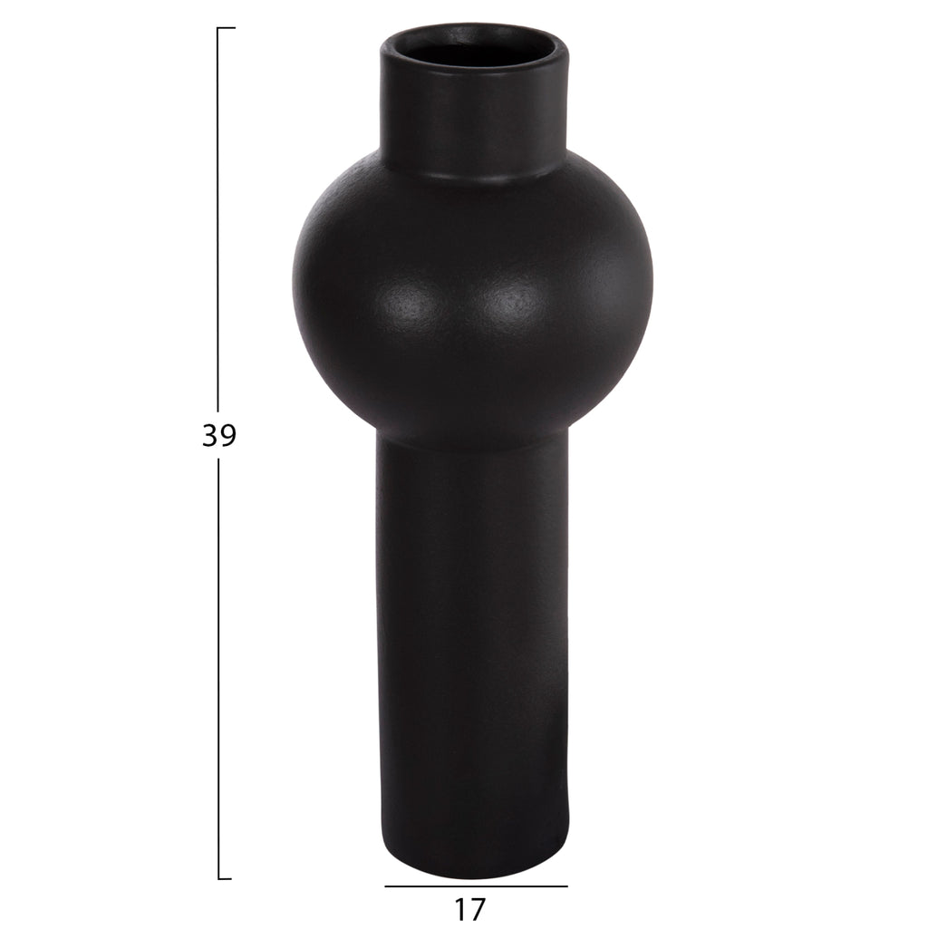 ΕΠΙΤΡΑΠΕΖΙΟ ΚΕΡΑΜΙΚΟ ΔΙΑΚΟΣΜΗΤΙΚΟ SCEPTER HM4604.02 ΜΑΥΡΟ ΜΑΤ Φ17x39Υεκ