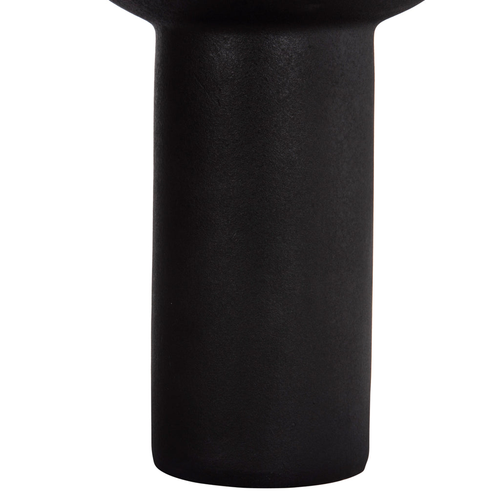 ΕΠΙΤΡΑΠΕΖΙΟ ΚΕΡΑΜΙΚΟ ΔΙΑΚΟΣΜΗΤΙΚΟ ELENDIL HM4602.02 ΜΑΥΡΟ ΜΑΤ Φ23x32Υ εκ