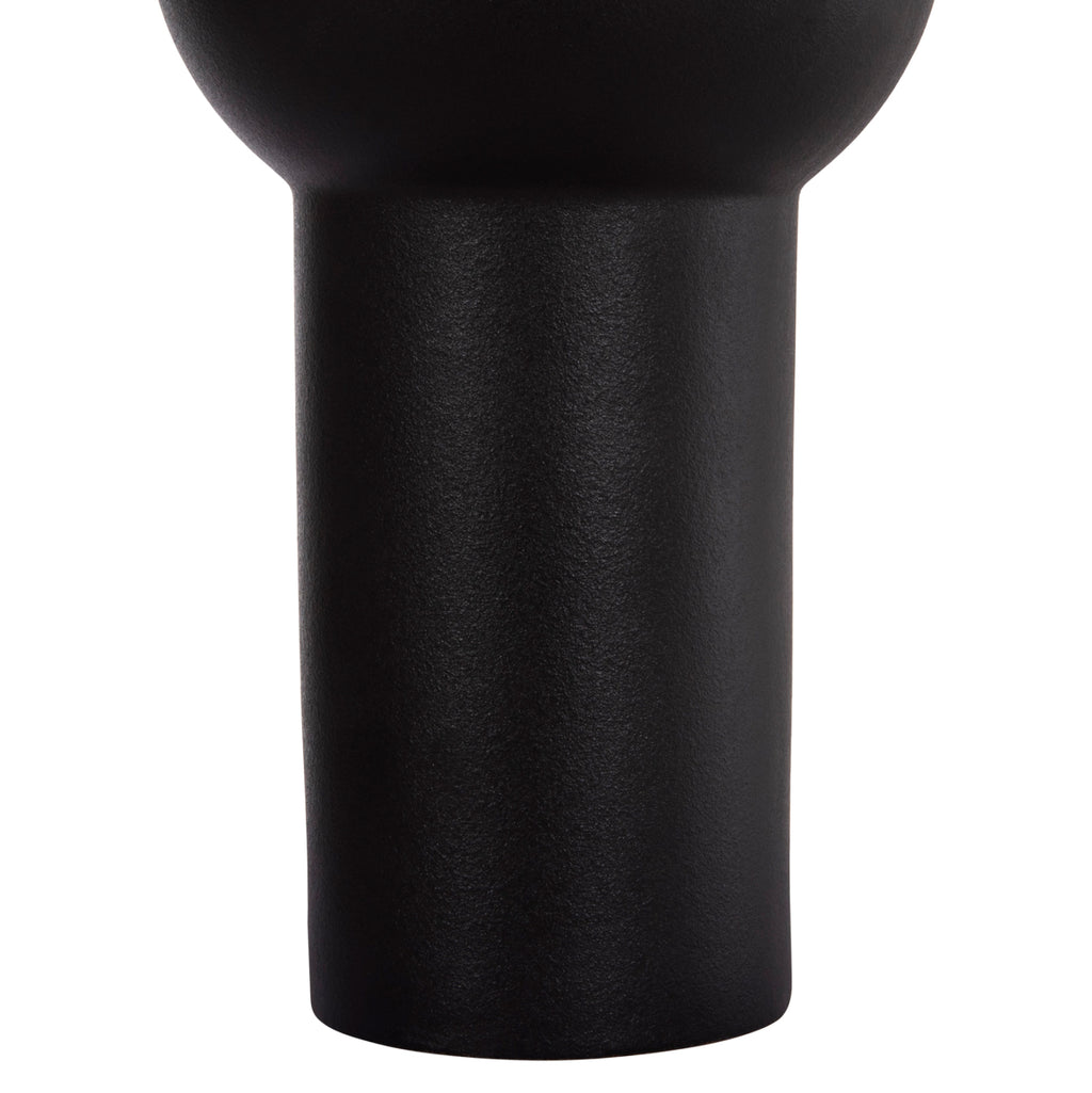 ΕΠΙΤΡΑΠΕΖΙΟ ΚΕΡΑΜΙΚΟ ΔΙΑΚΟΣΜΗΤΙΚΟ SCEPTER HM4605.02 ΜΑΥΡΟ ΜΑΤ Φ15x30Υ εκ.