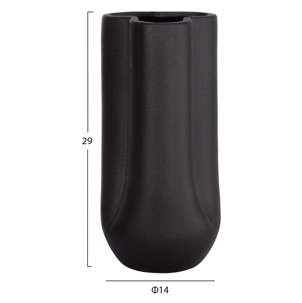ΕΠΙΤΡΑΠΕΖΙΟ ΚΕΡΑΜΙΚΟ ΔΙΑΚΟΣΜΗΤΙΚΟ GLAΖΕ HM4612.02 ΜΑΥΡΟ ΜΑΤ Φ14x29Υεκ